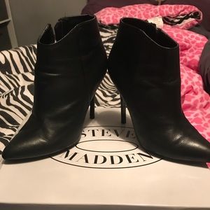 Black Leather Booties